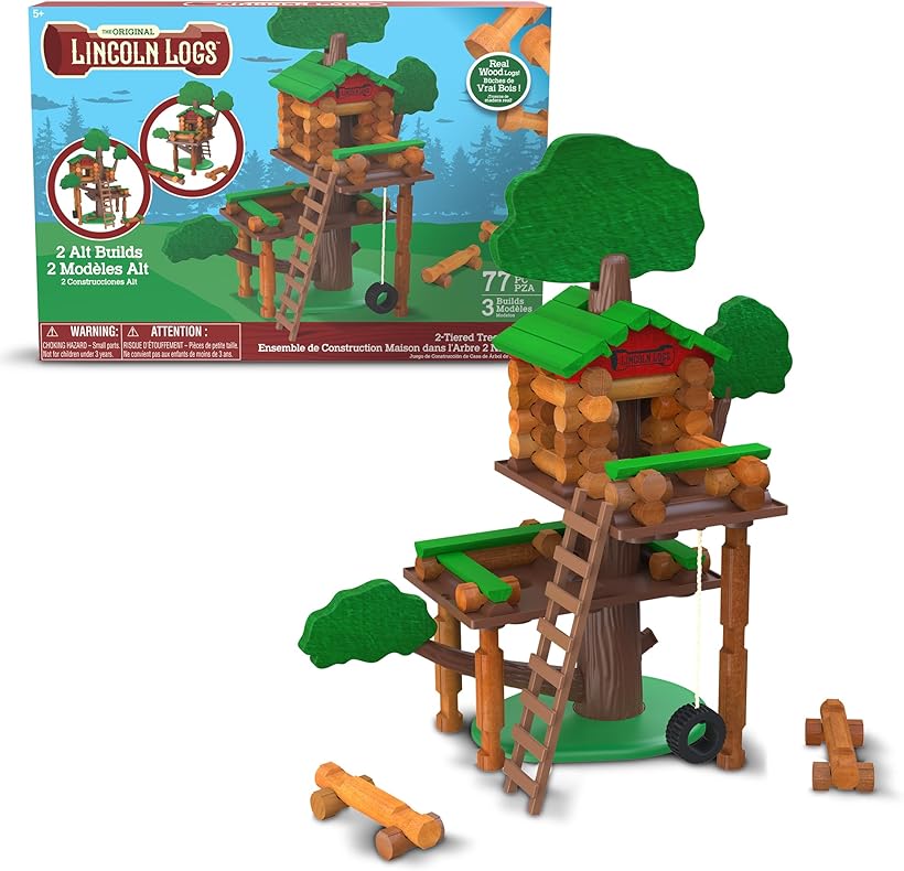 Lincoln Logs Tiered House Building